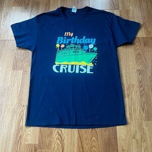 Hanes Navy Blue Birthday Cruise Tee